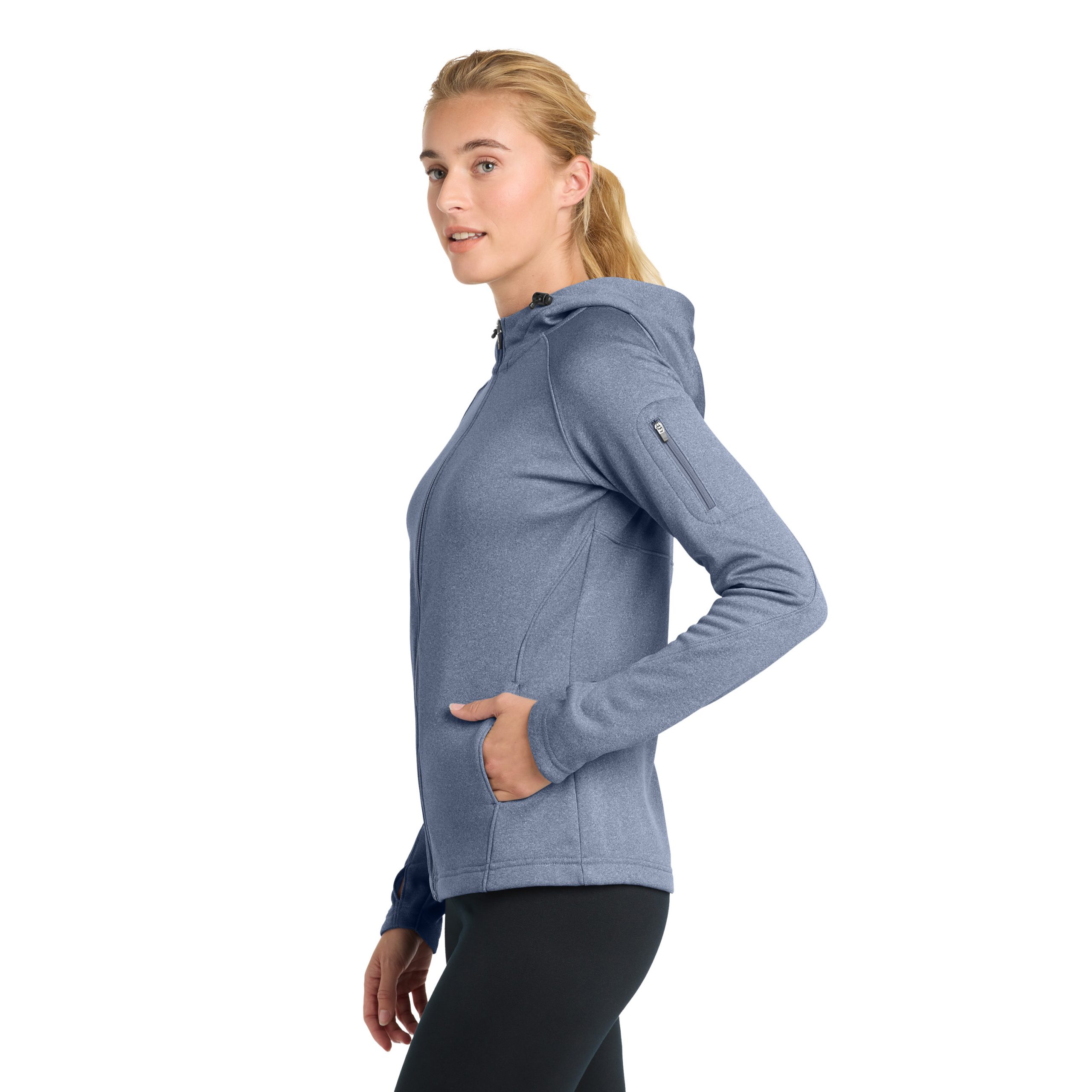 Sport-Tek® Women's Tech Fleece Full-Zip Hooded Jacket – L248 - Image 19