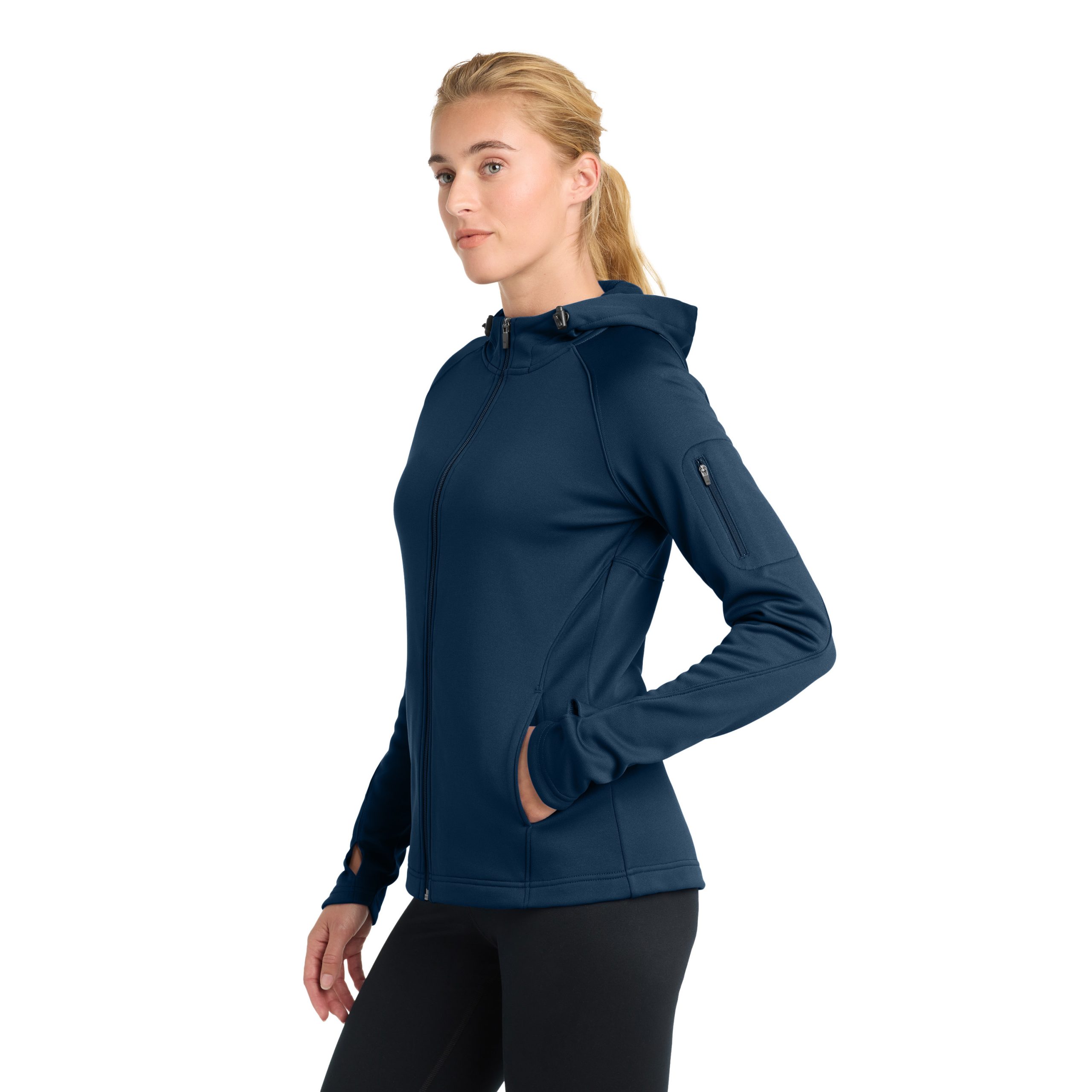 Sport-Tek® Women's Tech Fleece Full-Zip Hooded Jacket – L248 - Image 13