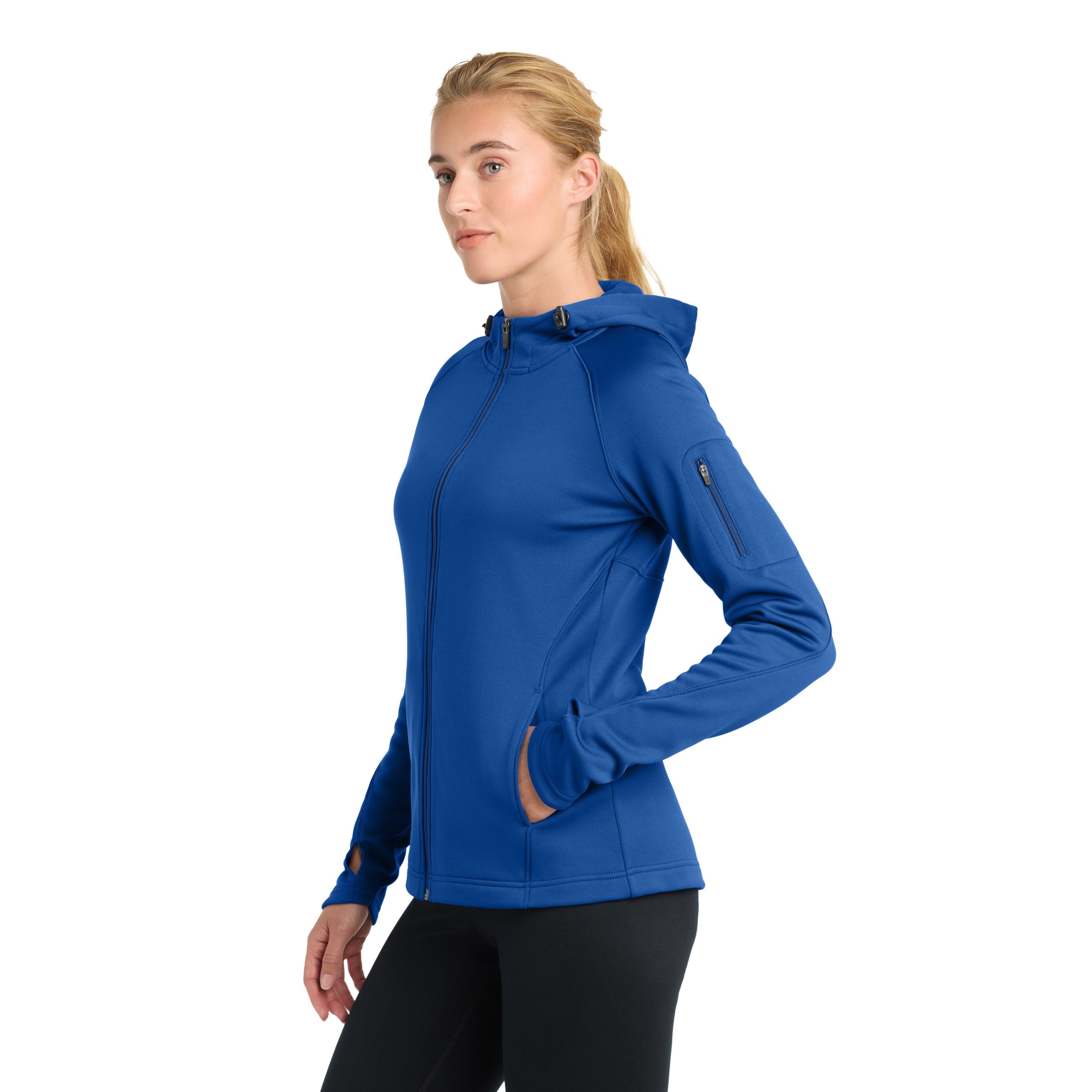 Sport-Tek® Women's Tech Fleece Full-Zip Hooded Jacket – L248 - Image 10
