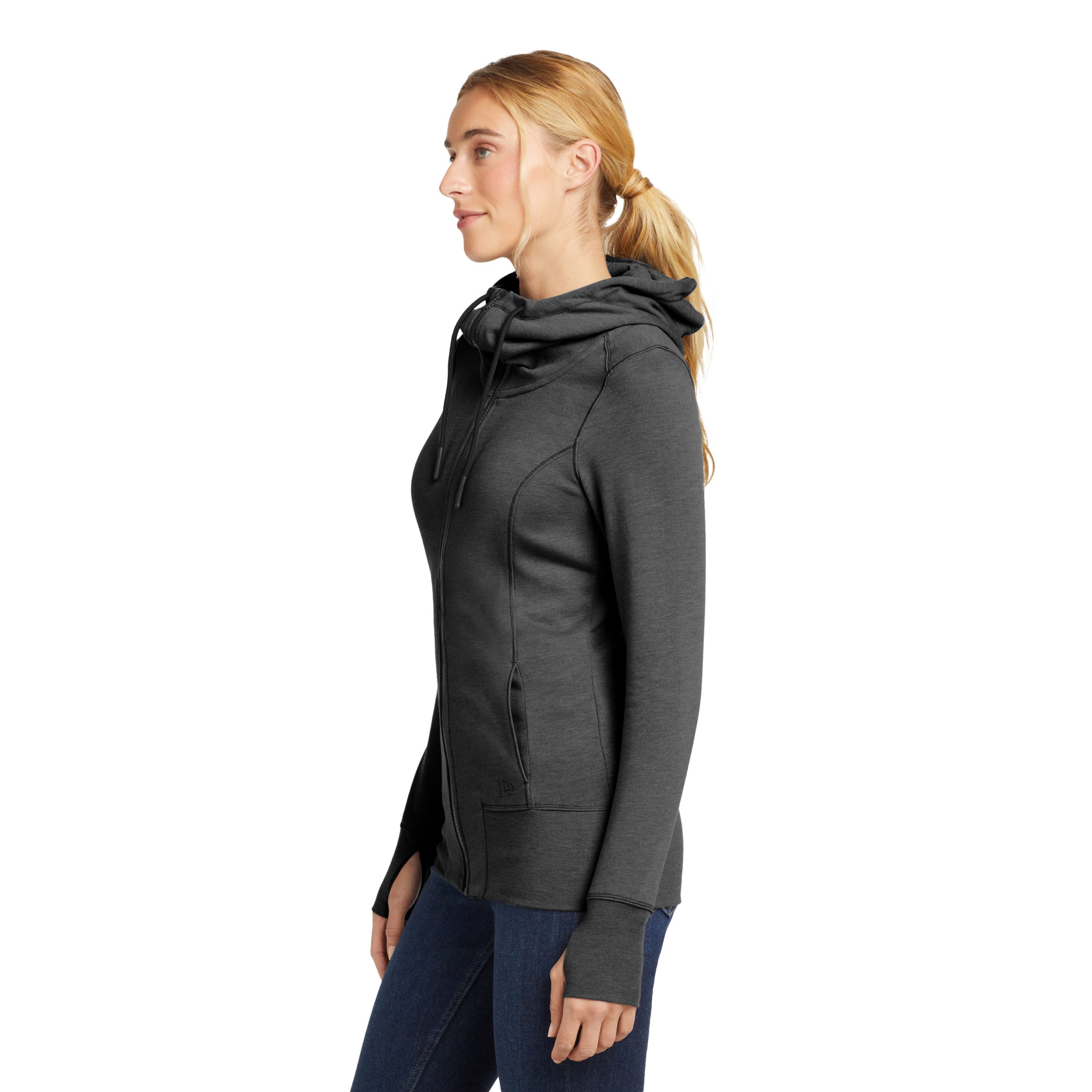 New Era® Women's Tri-Blend Fleece Full-Zip Hoodie – LNEA511 - Image 17