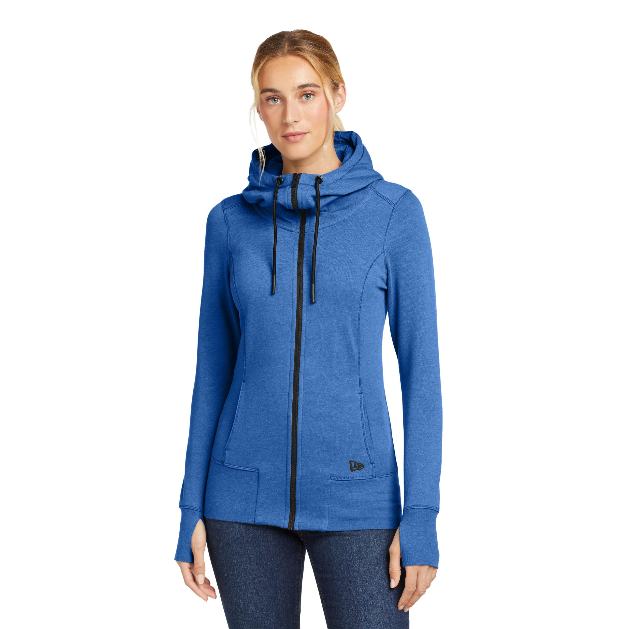 New Era® Women's Tri-Blend Fleece Full-Zip Hoodie – LNEA511