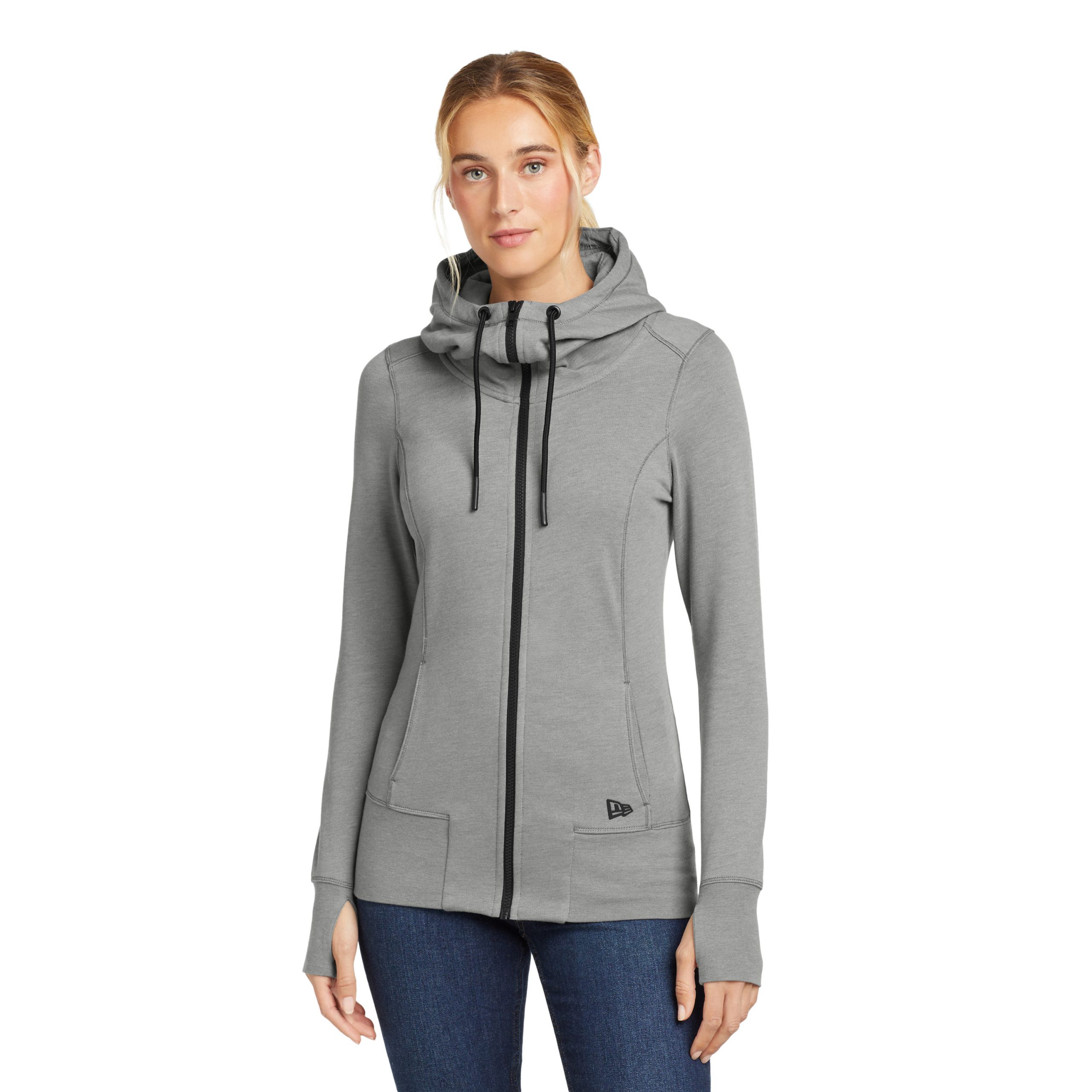 New Era® Women's Tri-Blend Fleece Full-Zip Hoodie – LNEA511 - Image 9