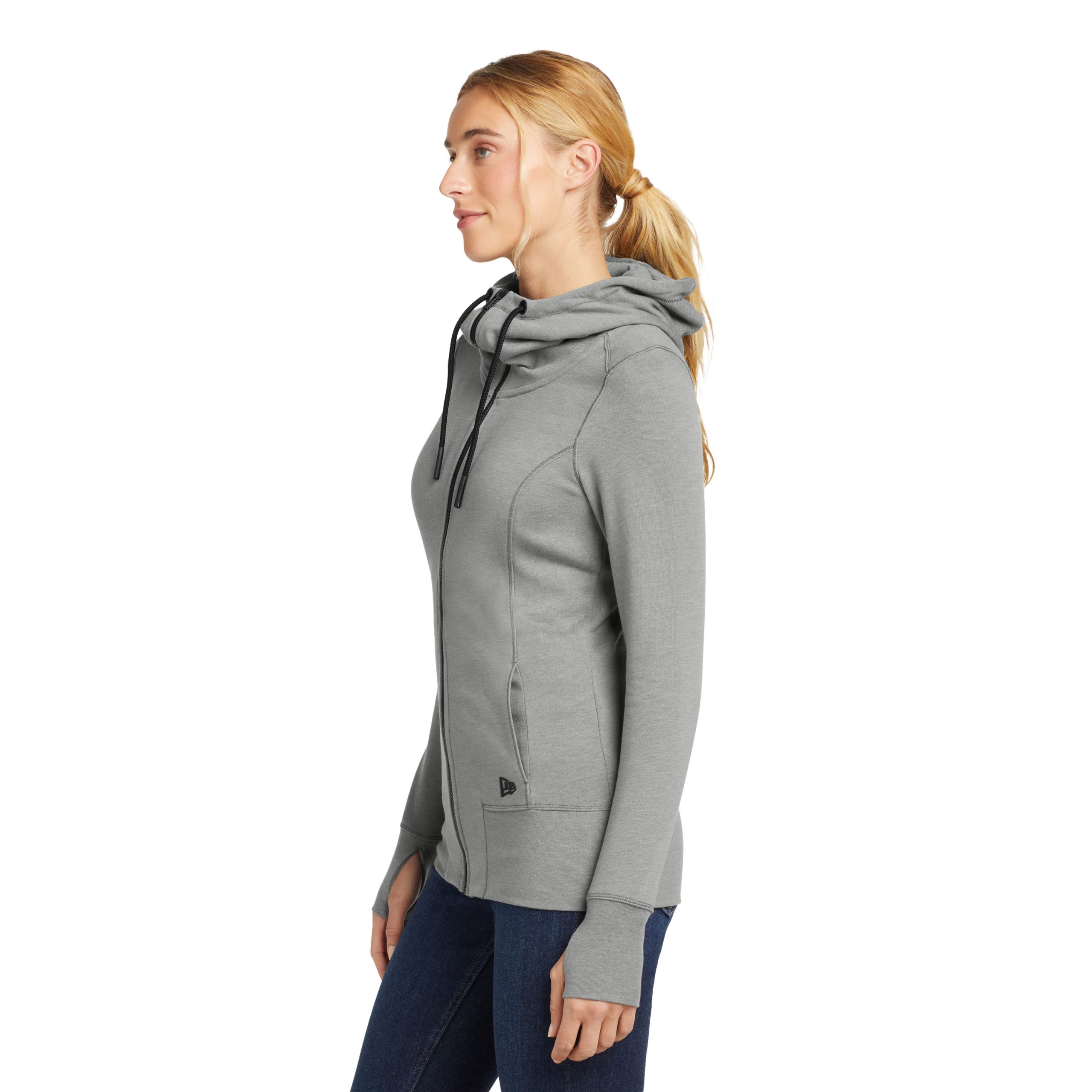 New Era® Women's Tri-Blend Fleece Full-Zip Hoodie – LNEA511 - Image 8