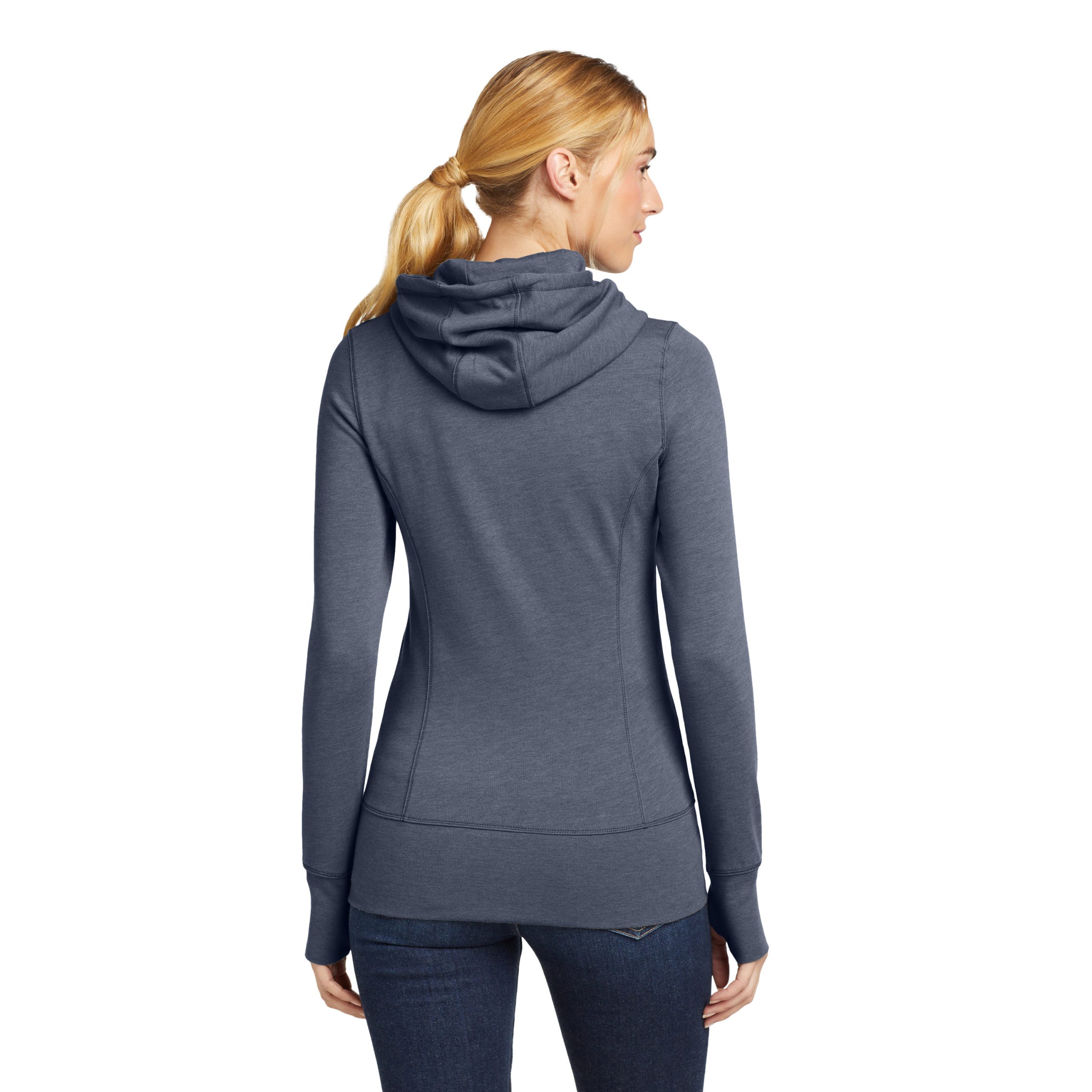 New Era® Women's Tri-Blend Fleece Full-Zip Hoodie – LNEA511 - Image 5