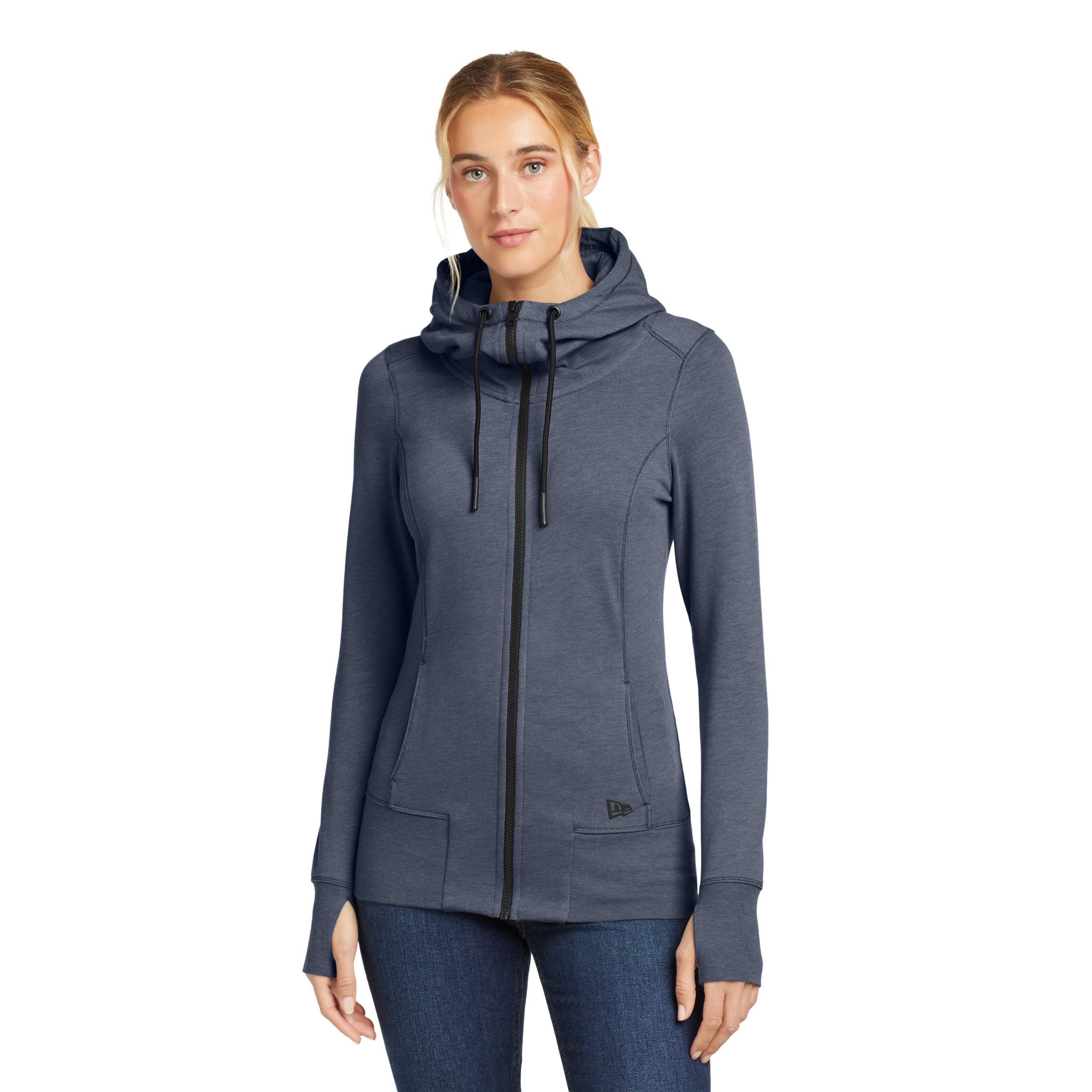 New Era® Women's Tri-Blend Fleece Full-Zip Hoodie – LNEA511 - Image 4