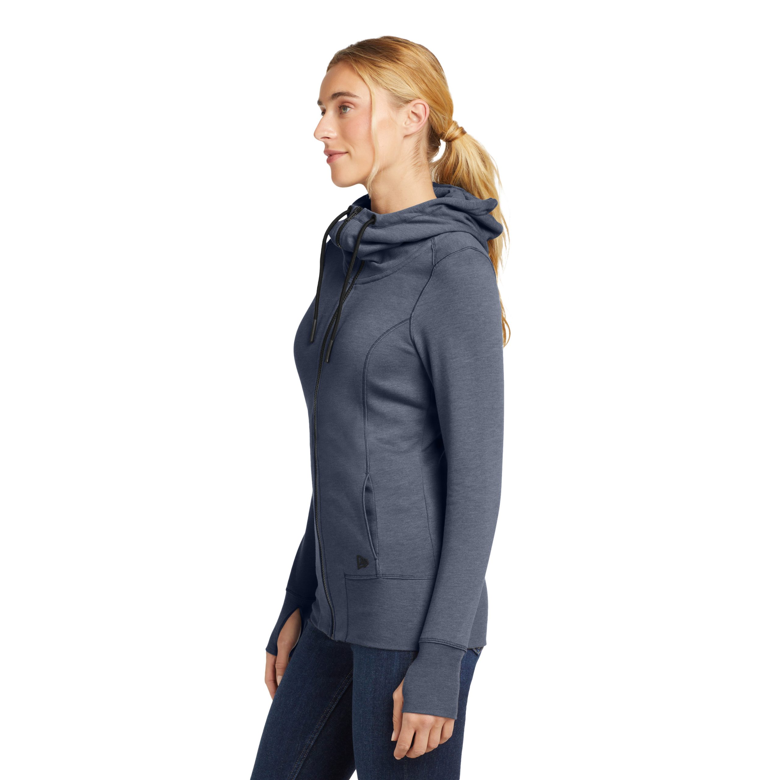New Era® Women's Tri-Blend Fleece Full-Zip Hoodie – LNEA511 - Image 3
