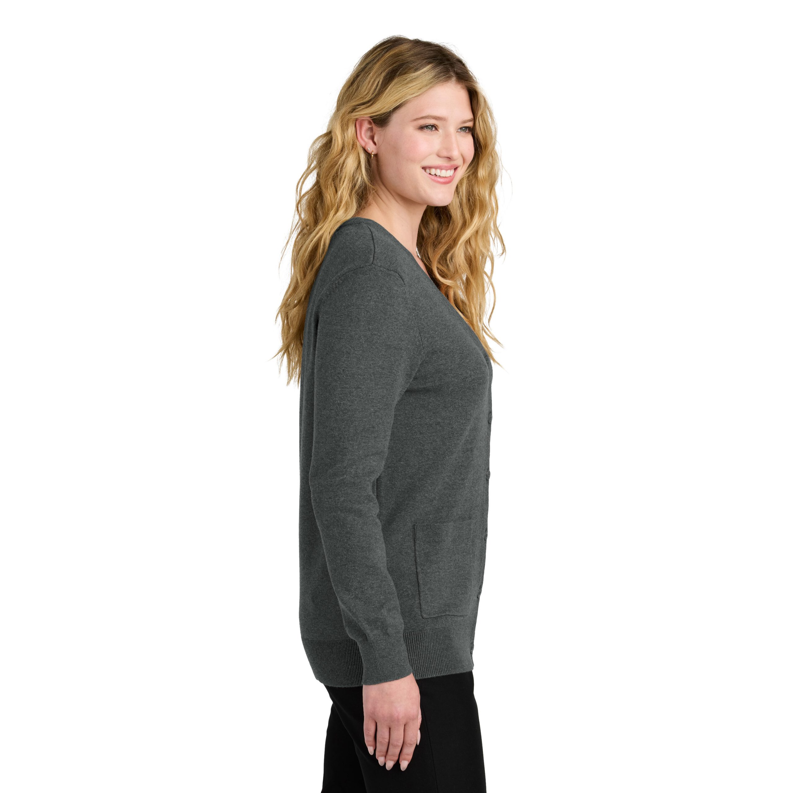 Port Authority® Women’s Easy Care Button-Up Cardigan Sweater – LSW4150 - Image 5