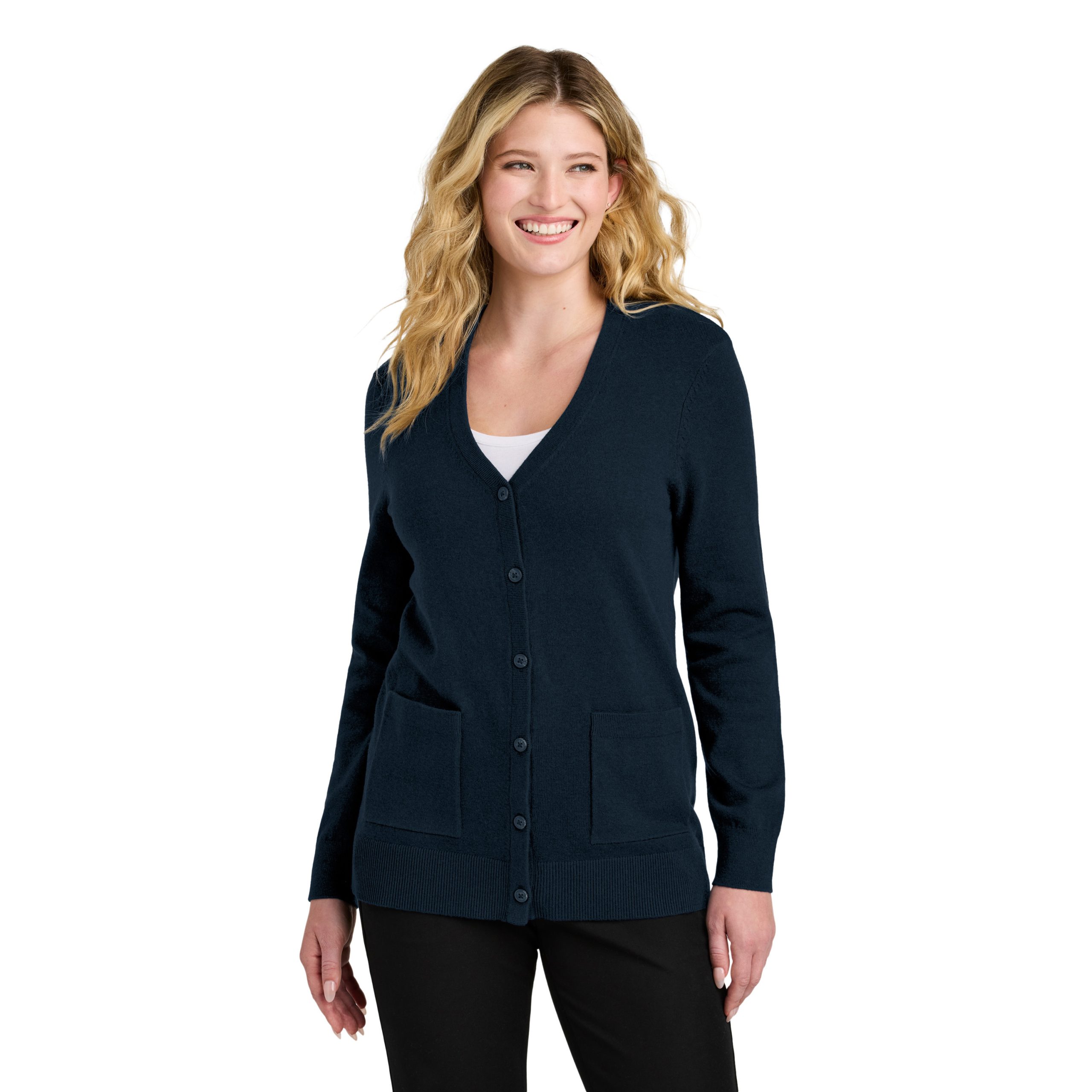 Port Authority® Women’s Easy Care Button-Up Cardigan Sweater – LSW4150 - Image 14