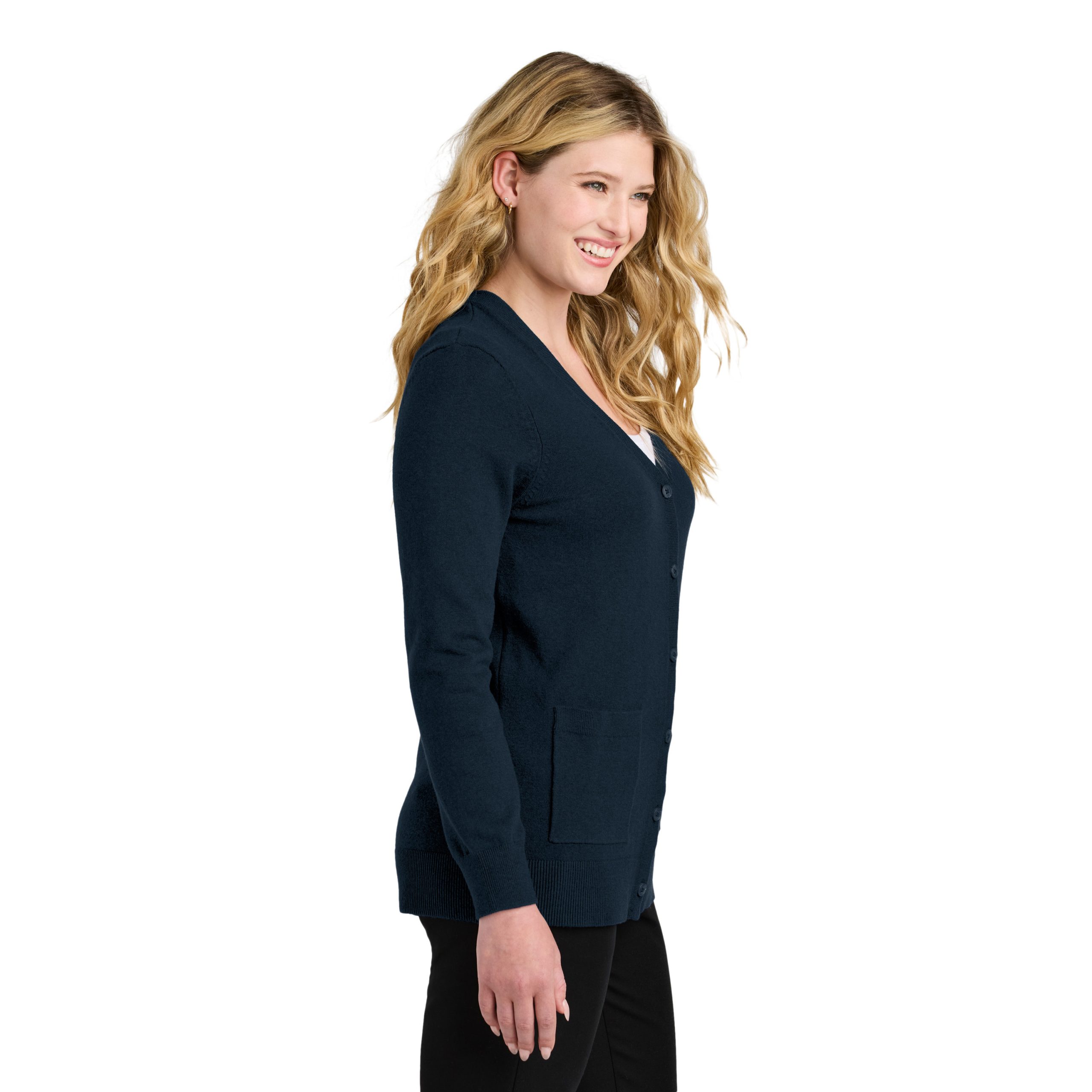 Port Authority® Women’s Easy Care Button-Up Cardigan Sweater – LSW4150 - Image 15